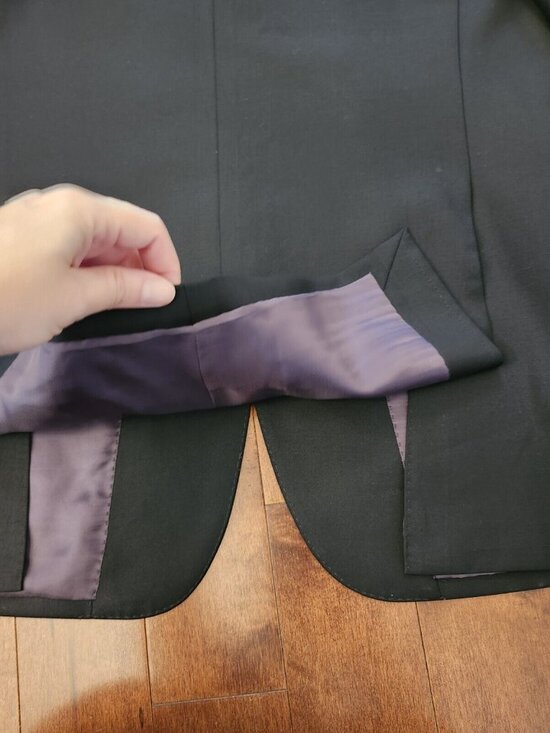 Suitsupply super 110 pure wool men's black blazer in size 46 - Picture 6 of 9